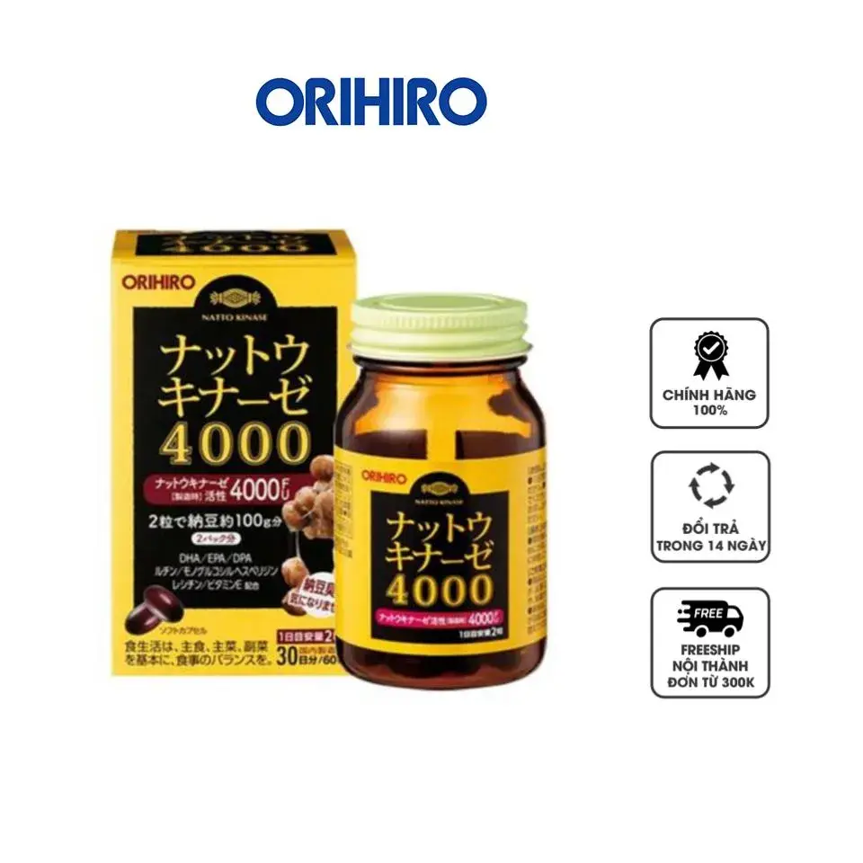 Viên uống Orihiro Nattokinase 4000FU